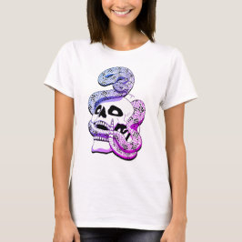 Gothische Paarse en blauwe slang en donkere kunst  T-shirt