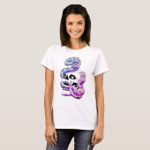 Gothische Paarse en blauwe slang en donkere kunst T-shirt (Voorkant volledig)