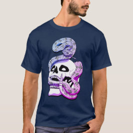Gothische Paarse en blauwe slang en donkere kunst  T-shirt