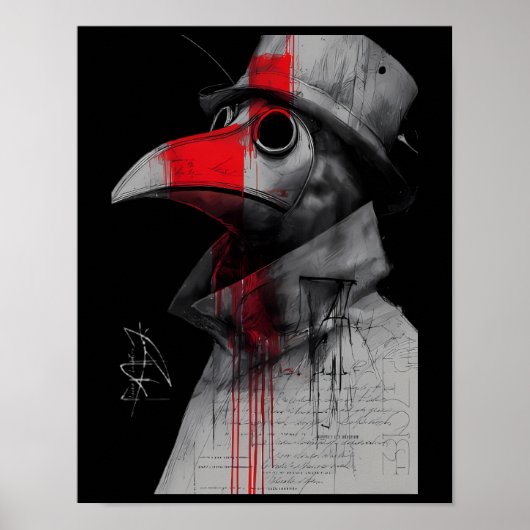 Gothische pestdokter Trash Polka Poster (Voorkant)