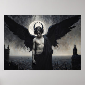 Gothische portret van Lord Lucifer Poster