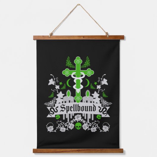 Gothische Post Punk Mode Accessoires Hangend Wandkleed (Voorkant)