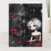 Gothische Punk Alternatieve Kerstelf Kaart (Voorkant)