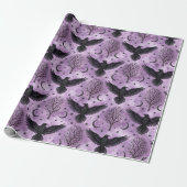 Gothische raaf cadeaupapier (Uitgerold)