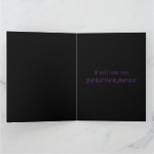 Gothische raven en zwart hart aangepaste kaart (Binnen)