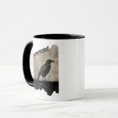 Gothische ravenkunst literair cadeau mok (Voorkant links)