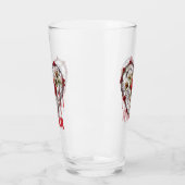 Gothische Rode Roos Hart Wingerd Kunstwerk Glas (Links)