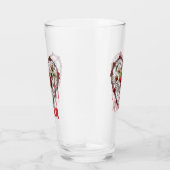 Gothische Rode Roos Hart Wingerd Kunstwerk Glas (Rechts)