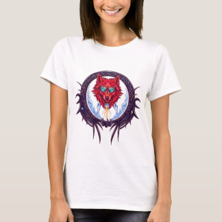 Gothische Rode Wolf Crest Mythologische Fantasy Gr T-shirt