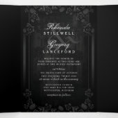 Gothische Romance Halloween Black & White MENU (Binnenkant midden)
