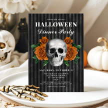 Gothische Rozen En Schedel Halloween Dinerfeest