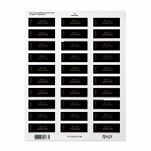 Gothische rozen retouradreslabels etiket (Full Sheet)