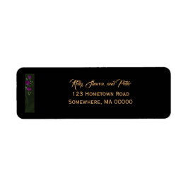 Gothische rozen retouradreslabels etiket