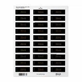 Gothische rozen retouradreslabels etiket (Full Sheet)