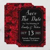 Gothische Save The Date Uitnodigingskaart Kaart (Voorkant / Achterkant)