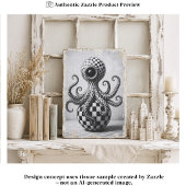 Gothische schaakbord octopus eigenaardigheid FX3L Tissuepapier