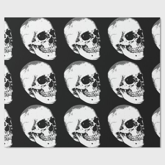  Gothische schedel Cadeaupapier (Vlak)