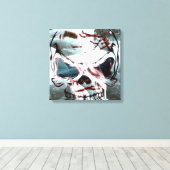 Gothische schedel canvas wandkunst afdruk (Insitu (Houten vloer))