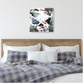 Gothische schedel canvas wandkunst afdruk (Insitu (Slaapkamer))