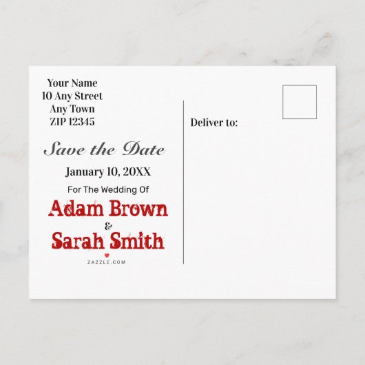 Gothische schedel Donkere Romance Bloedscheurtje R Aankondigingskaart (Achterkant)