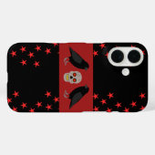 Gothische Schedel en Beschermende Raven Halloween Case-Mate iPhone Case (Achterkant (horizontaal))