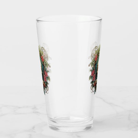 Gothische schedel en Ornament van Rozen Glas (Rechts)