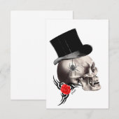 Gothische schedel en roos tattoo (Voorkant / Achterkant)