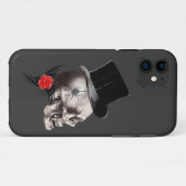 Gothische schedel en roos tattoo Case-Mate iPhone case (Achterkant (horizontaal))