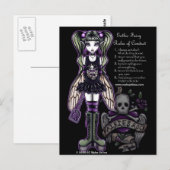 Gothische schedel Faery van Sadies Briefkaart (Voorkant / Achterkant)