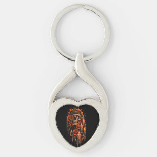 Gothische Schedel Kroon Halloween Donkere Rozen Gr Sleutelhanger