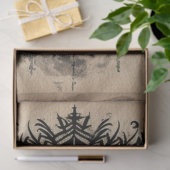 Gothische schedel met blauwgroen rookogen ephemera tissuepapier (Geschenk)