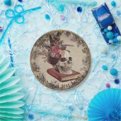 Gothische schedel met  kop papieren bordje (Feest)