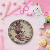 Gothische schedel met  kop papieren bordje (Feest)