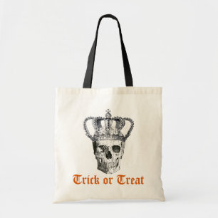 Gothische schedel met kroon Trick or treat tas