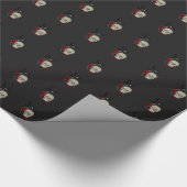Gothische schedel met Roos en roven Cadeaupapier (Hoek)