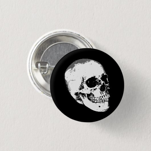 Gothische schedel Ronde Button 3,2 Cm (Voorkant /achterkant)
