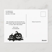 Gothische Schedel Skeletruitdossing Halloween Briefkaart (Achterkant)
