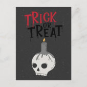 Gothische Schedel Skeletruitdossing Halloween Briefkaart (Voorkant)