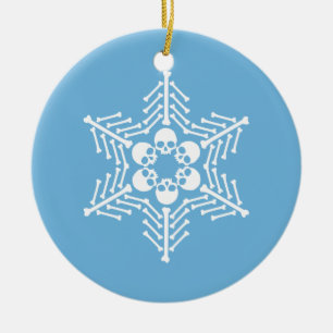 Gothische schedel Snowflakes Keramisch Ornament