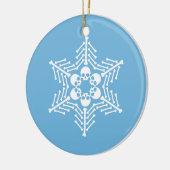 Gothische schedel Snowflakes Keramisch Ornament (Links)