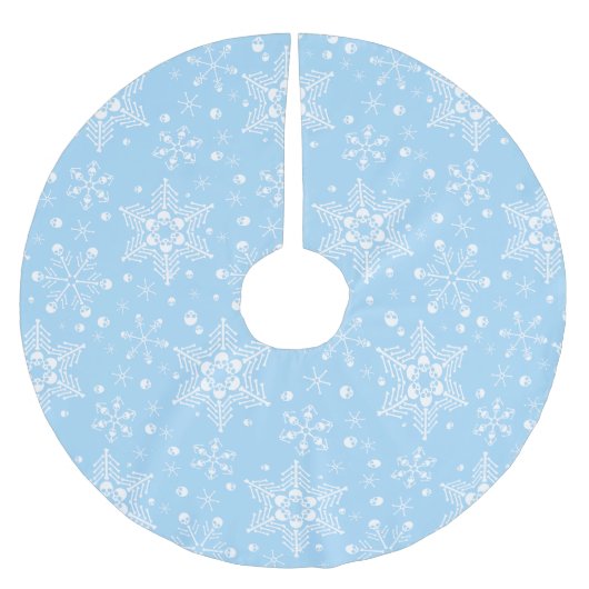 Gothische schedel Snowflakes Kerstboom Rok (Voorkant)