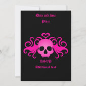 Gothische schedel verjaardag kaart (Achterkant)