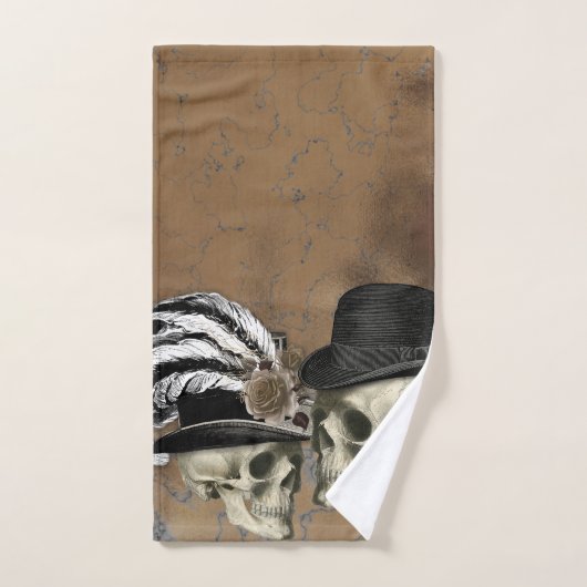Gothische schedels bij Petten  Halloween Bad Handdoek (Handdoek)