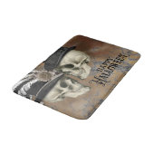 Gothische schedels bij Petten  Halloween Badmat (Gekanteld)