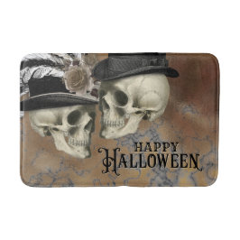 Gothische schedels bij Petten  Halloween Badmat