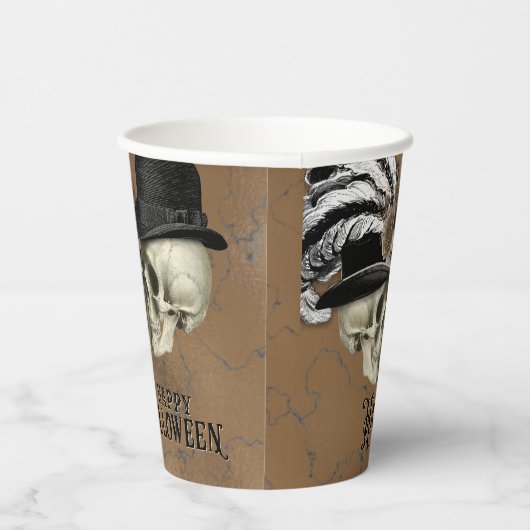 Gothische schedels bij Petten  Halloween Papieren Bekers