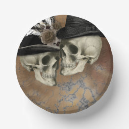 Gothische schedels bij Petten Halloween Papieren Kommen