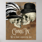 Gothische schedels bij Petten  Halloween Poster (Voorkant)
