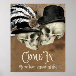 Gothische schedels bij Petten  Halloween Poster