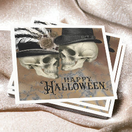 Gothische schedels bij Petten Halloween Servet